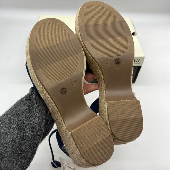 a.n.a Womens Dukes Heeled Sandals Denim Blue Size 10M - Picture 5 of 12